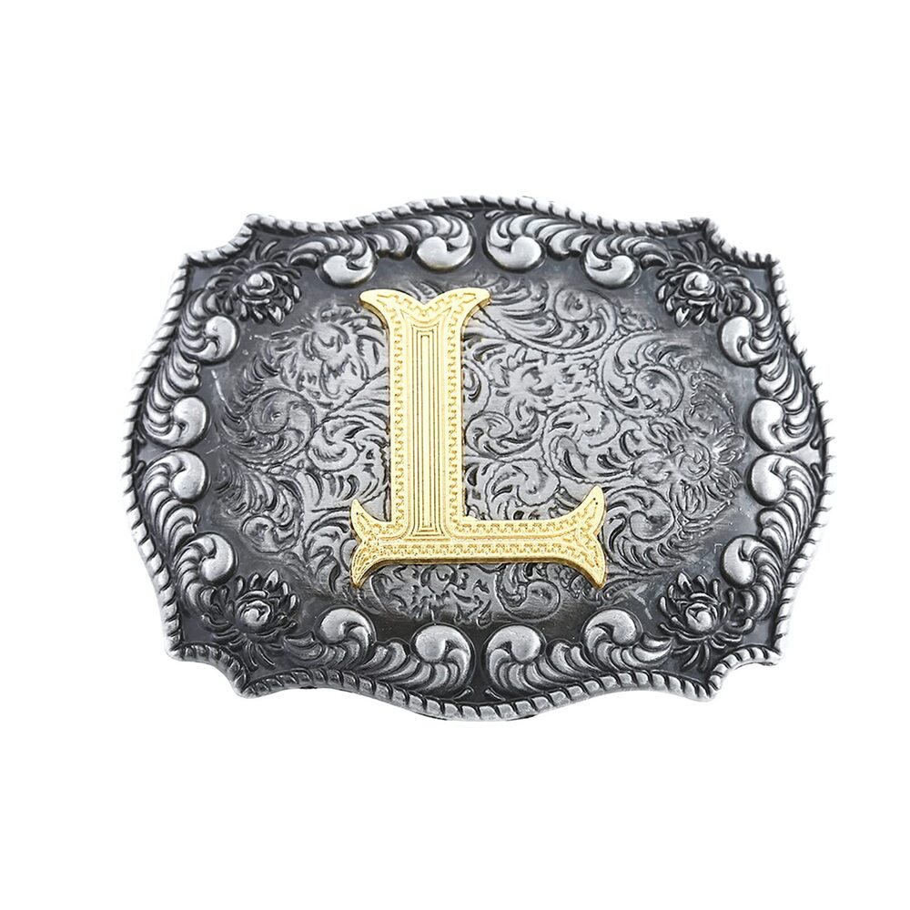 8367 Belt Buckle , Western Cowboy Rodeo Small Alphabet Letter ABCDMRJ to Z